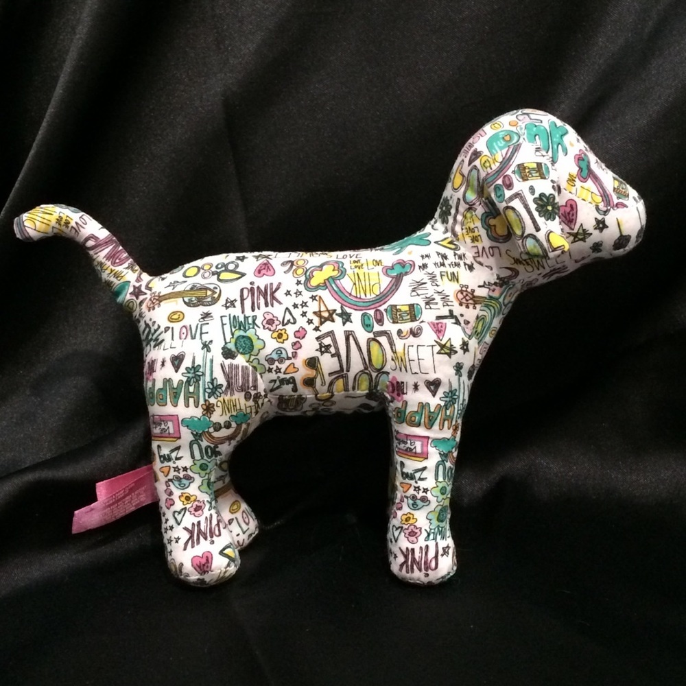 PINK Victoria's Secret 2008 Graffiti Stuffed Dog